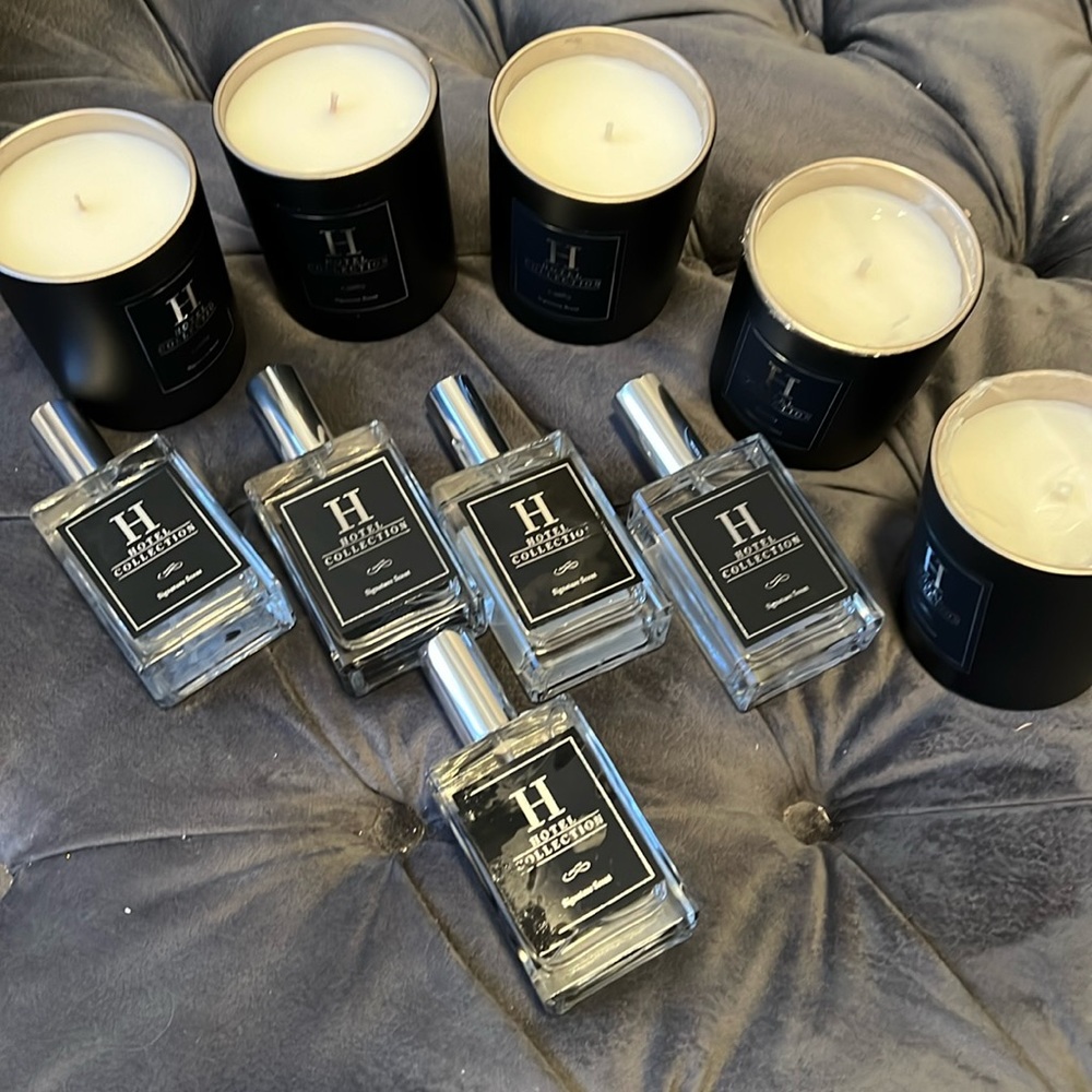 Hotel Collection Brand NEW! A candle and room spray! the smell is Signature Sent